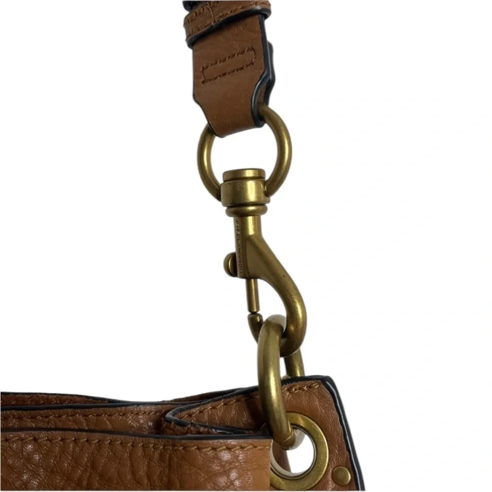 Rebecca Minkoff Darren Tan Leather Twist Shoulder Bag BLEMISH